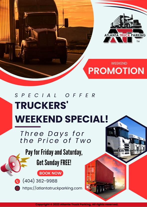 Truck Parking Weekend Special